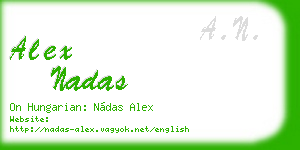 alex nadas business card