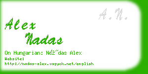 alex nadas business card